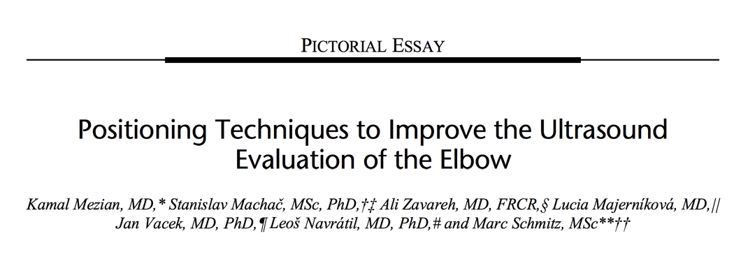 Alternative patient positioning to improve the elbow ultrasound evaluation